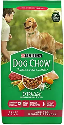 [PRIME] Nestlé Purina Dog Chow Ração Seca Para Cães Adultos Raças Médias E Grandes R$ 77