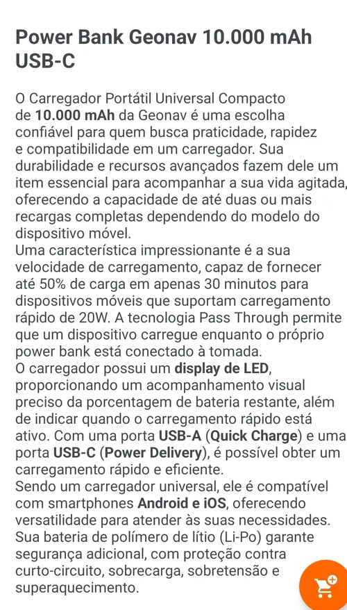 Imagem na descrição da promoção