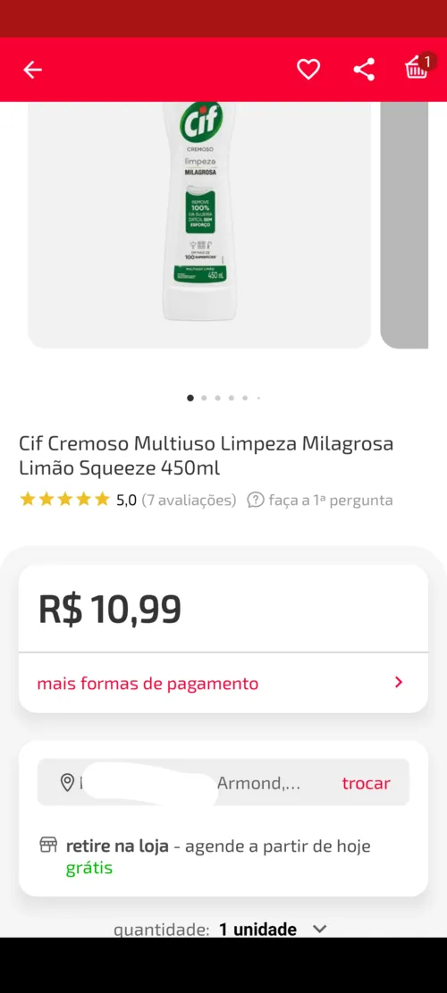 Imagem na descrição da promoção