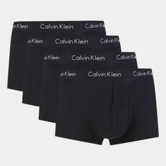 [PRIME - Só no APP] Kit 4 cuecas calvin Klein low rise trunk