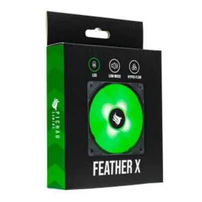 VENTOINHA PICHAU GAMING FEATHER X LED VERDE