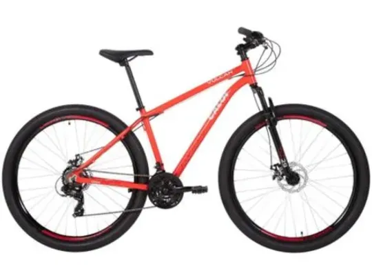 Bicicleta Aro 29 Caloi Vulcan de Alumínio - Freio a Disco 21 Marchas