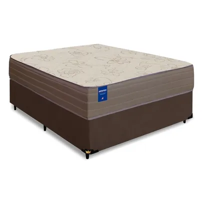 Cama Box Casal Colchão De Espuma D33 Semi Ortopédico Extra Firme Orthotec 138x188x68cm Inducol Marrom