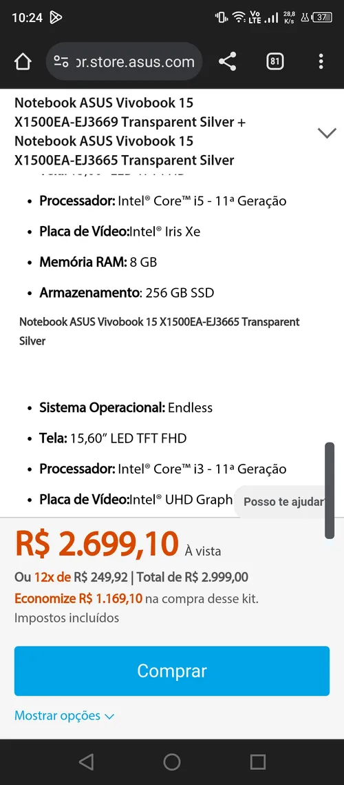 Imagem na descrição da promoção