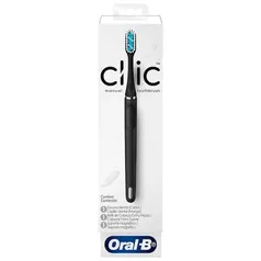 Escova de Dente Oral-B Clic Preta/Metal - 1 Unidade