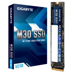 SSD Gigabyte M30, 512GB, M.2 2280, NVMe, Leitura 3500MBs e Gravação 2600MBs, GP-GM30512G-G