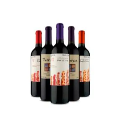 Seleção de kits de vinhos com 5 garrafas a partir R$ 88