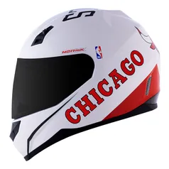 Capacete norisk FF391 stunt nba chicago bulls branco