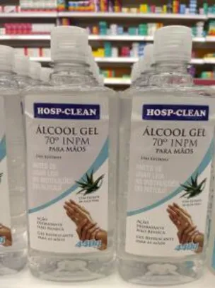 [Loja Física - GO] Álcool Gel Hosp-clean 440g | R$3