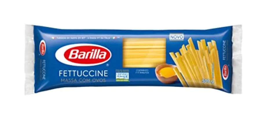 [Recorrência] [Leve +Por- R$4.1] Barilla Fettuccine - Macarrão com Ovos, 500g