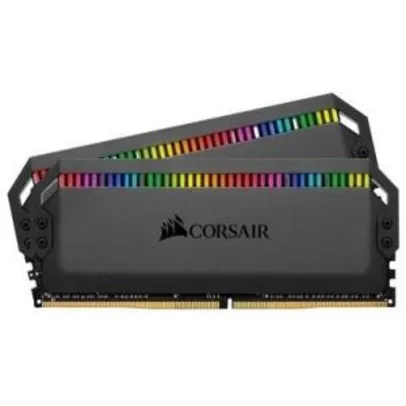 Memória Corsair Dominator RGB, 16GB (2x8GB), 3000MHz, DDR4, C15, Preto - CMT16GX4M2C3000C15 R$742