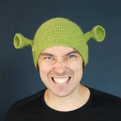 Chapéu de lã Shrek monstro para homens e mulheres gorro engraçado Touca