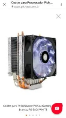 Cooler para Processador Pichau Gaming Sage Led Branco, PG-SAOI-WHITE - R$50