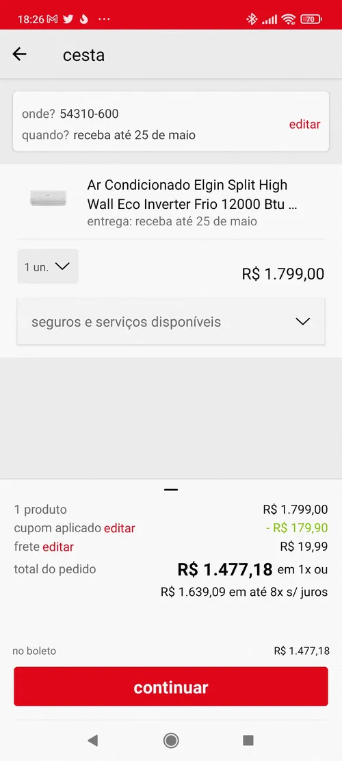 Imagem na descrição da promoção