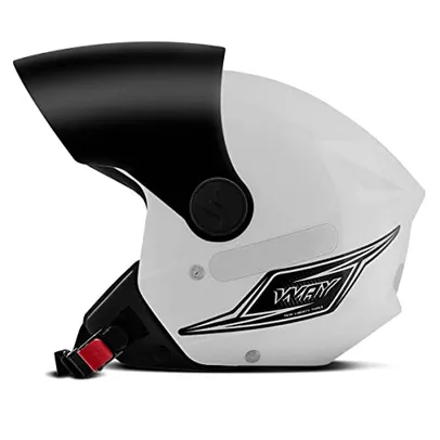 Capacete Aberto Mixs Way Viseira Fume Branco 58