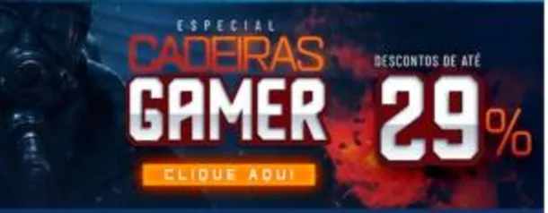 Cadeiras Gamer em promoção na Kabum