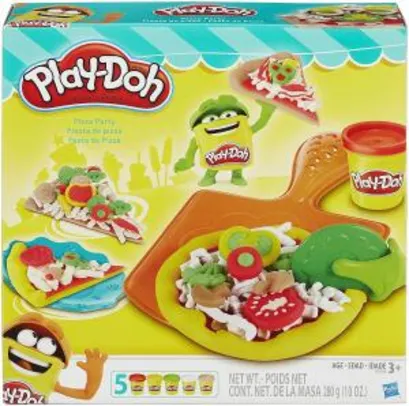 [Prime] Conjunto de Massinha Play-Doh Festa da Pizza com 5 Potes Hasbro R$ 25