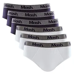 Kit 6 Cuecas Slip Algodão, Mash, Masculino G