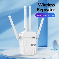 [Já Com Impostos] Repetidor Wi Fi sem fio de longo alcance, amplificador extensor, Wi Fi Booste