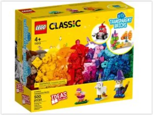 LEGO Classic Blocos Transparentes Criativos 11013 - 500 Peças | R$ 219