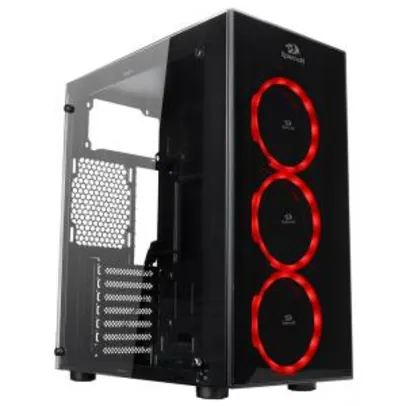 Gabinete Gamer Redragon Thundercracker, Mid Tower, Com 3 Fans RGB | R$ 387