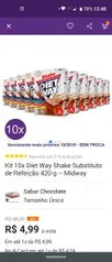 Kit 10x Diet Way Shake Substituto de Refeição 420 g