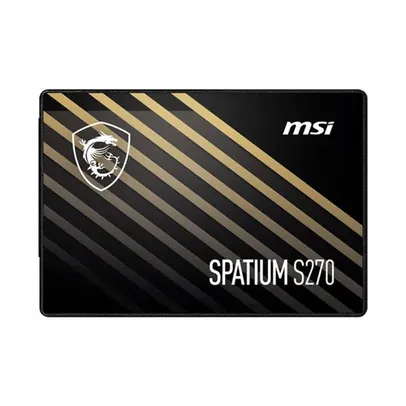 SSD MSI Spatium S270, 480GB, Sata III, Leitura 500Mbs e Gravação 450Mbs, S78-440E350-P83