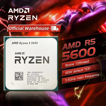 Processador AMD Ryzen 5 5600 novo