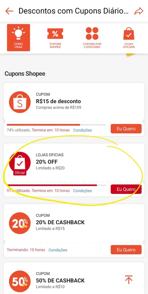 Imagem na descrição da promoção