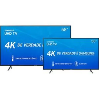 [R$: 3.579 AME] Smart TV LED 50'' Samsung 4K + Smart TV LED 58'' Samsung 4k