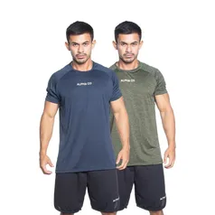 Kit 2 Camisetas Dry Masculina Esportiva Academia Alpha Co