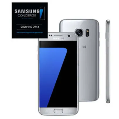 Smartphone Samsung Galaxy S7 Prata com 32GB, Tela 5.1", Android 6.0, 4G, Câmera 12MP e Processador Octa-Core