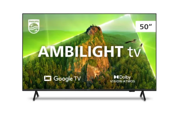 Smart TV Philips 50 Ambilight LED 4K UHD Google TV 50PUG7908/78