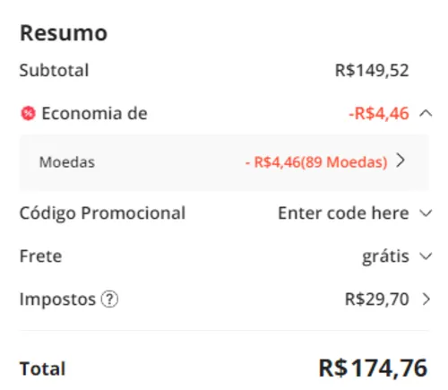 Imagem na descrição da promoção