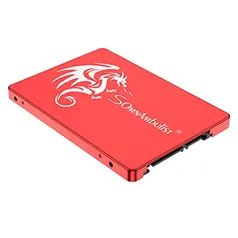 Somnambulist SSD 240GB SATA III 6GB/S Interno Disco sólido 2,5”7mm 3D NAND Chip Up To 520 Mb/s (Vermelho Dragão-240GB)