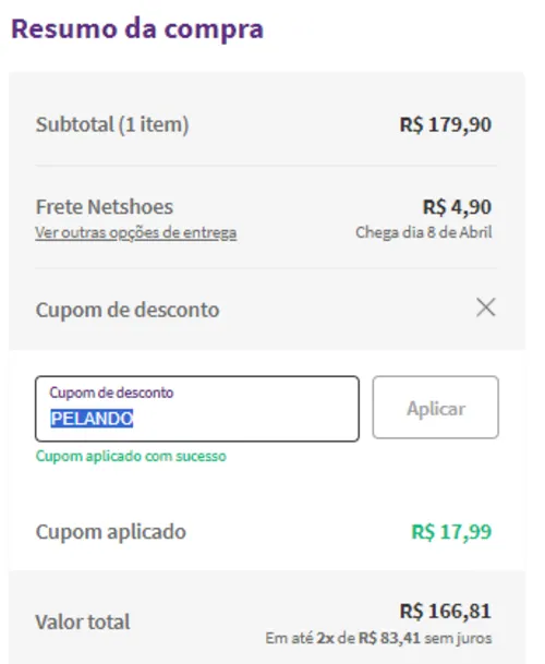 Imagem na descrição da promoção