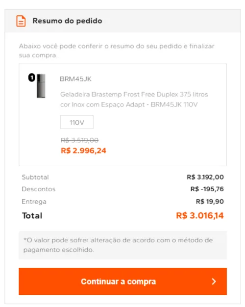 Imagem na descrição da promoção