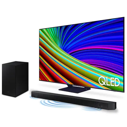 Saindo por R$ 5414,05: Combo Samsung Smart TV 65" QLED 4K 65Q65C 2023 + Soundbar Samsung HW-Q600C | Pelando