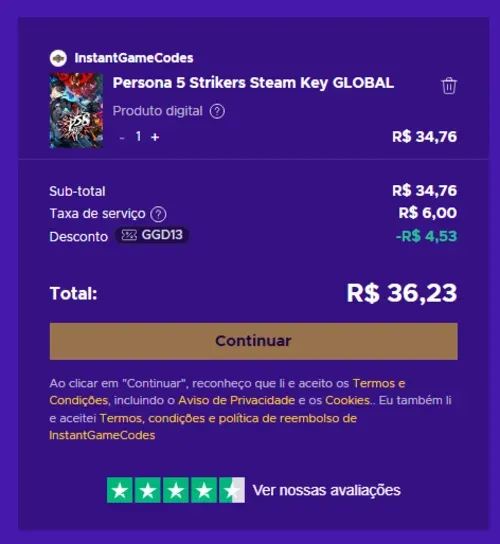 Imagem na descrição da promoção