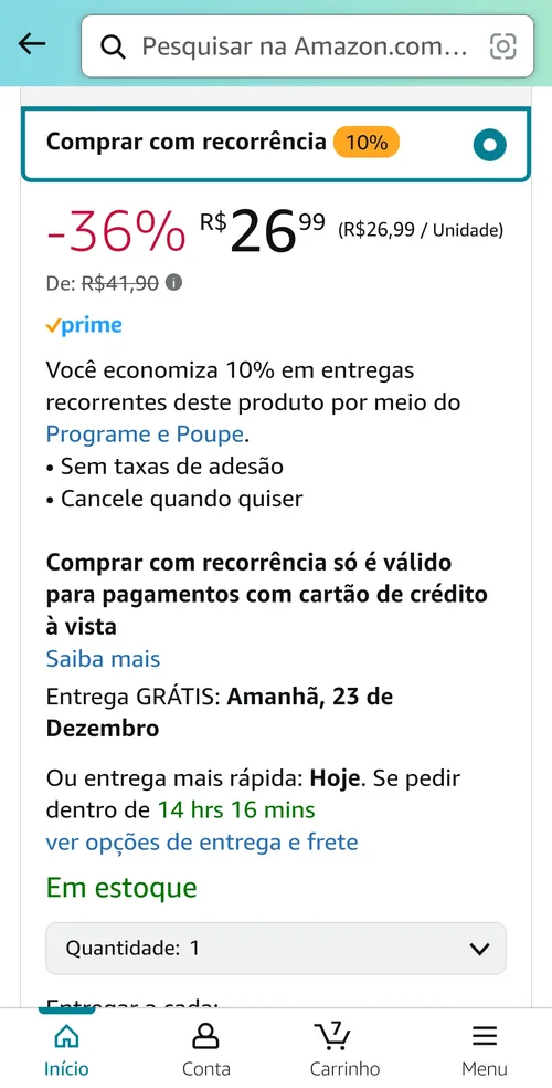 Imagem na descrição da promoção