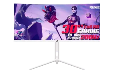 Monitor Gamer SuperFrame Elegance Series, White, 30 pol, Curvo, UltraWide, Full HD, VA, 1ms, 200Hz, FreeSync