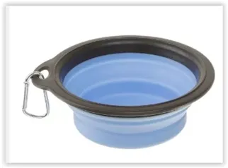 Comedouro Bowl Retrátil Pet Azul 14,5x12x 5,6cm - Meemo