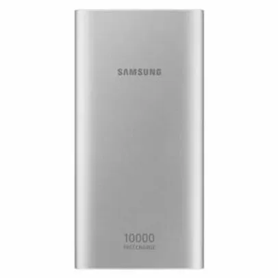 Bateria Externa Samsung 10.000MAh Carga Rápida USB Tipo C - Prata | R$80