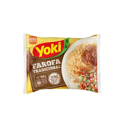 [2 Unid/ APPL/ Ame R$ 4,59/ SC R$ 4,47] Farofa mandioca yoki temp tradicional 500G