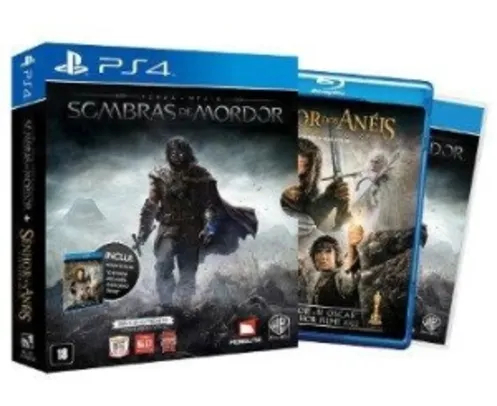 [Fnac] Box: Jogo Shadow of Mordor para PS4 + Blu-Ray O Senhor dos Anéis - R$70
