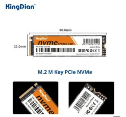 SSD Nvme M.2 256Gb KingDian | R$172