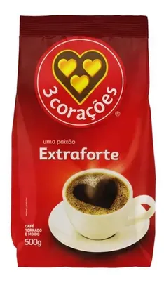 Café Torrado E Moído Extra Forte 3 Corações Pacote 500g
