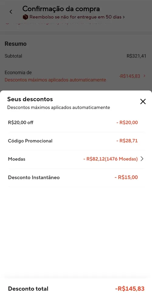 Imagem na descrição da promoção