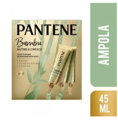 Kit Ampola de Tratamento Pantene Extrato de Bambu com 3 unidades de 15ml