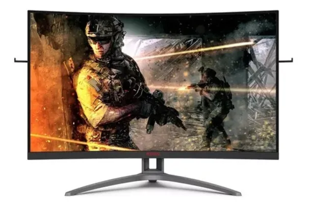 Monitor Gamer Agon Ag323fcxe 31.5  Curvo 165hz Preto Aoc Cor Preto / Efeitos Luminosos RGB 110V/220V